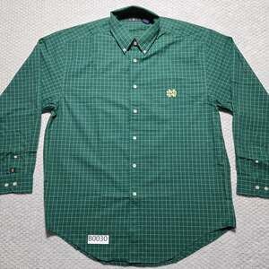 Gold Notre Dame Fighting Irish Long Sleeve Button Down Plaid Shirt